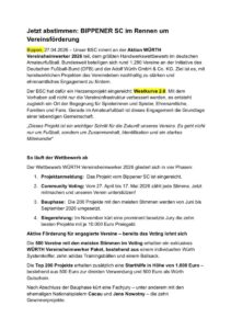 Bippener SC im Rennen um Vereinsförderung