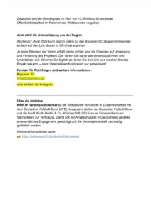 Bippener SC im Rennen um Vereinsförderung