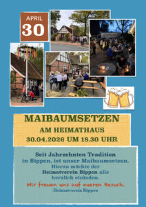 Maibaumsetzen am Heimathaus