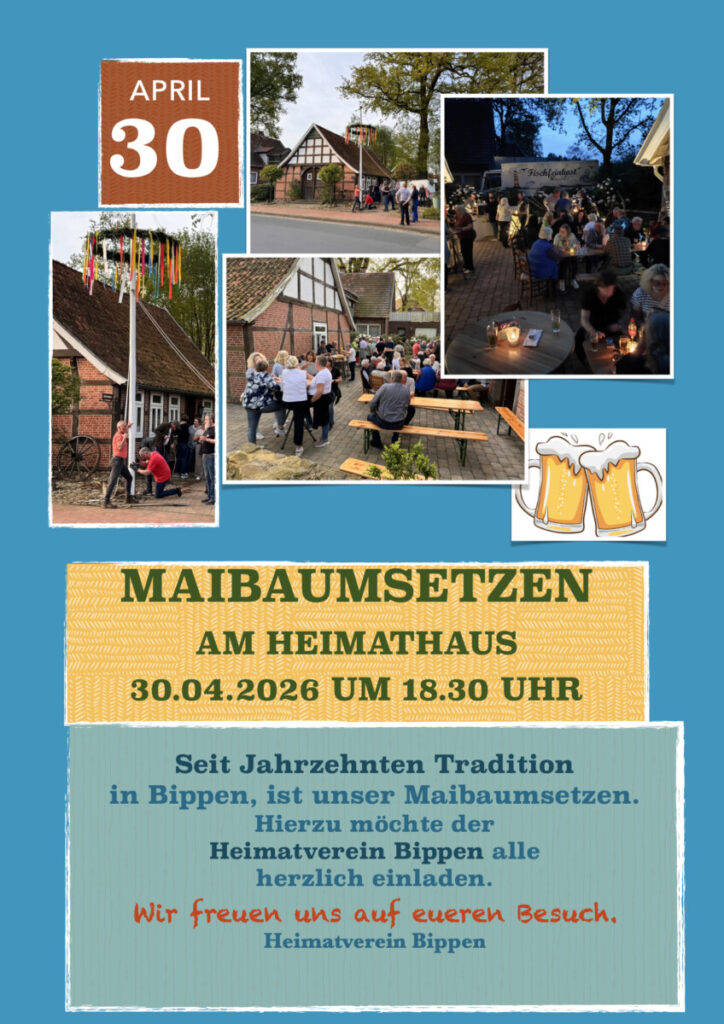 Maibaumsetzen am Heimathaus
