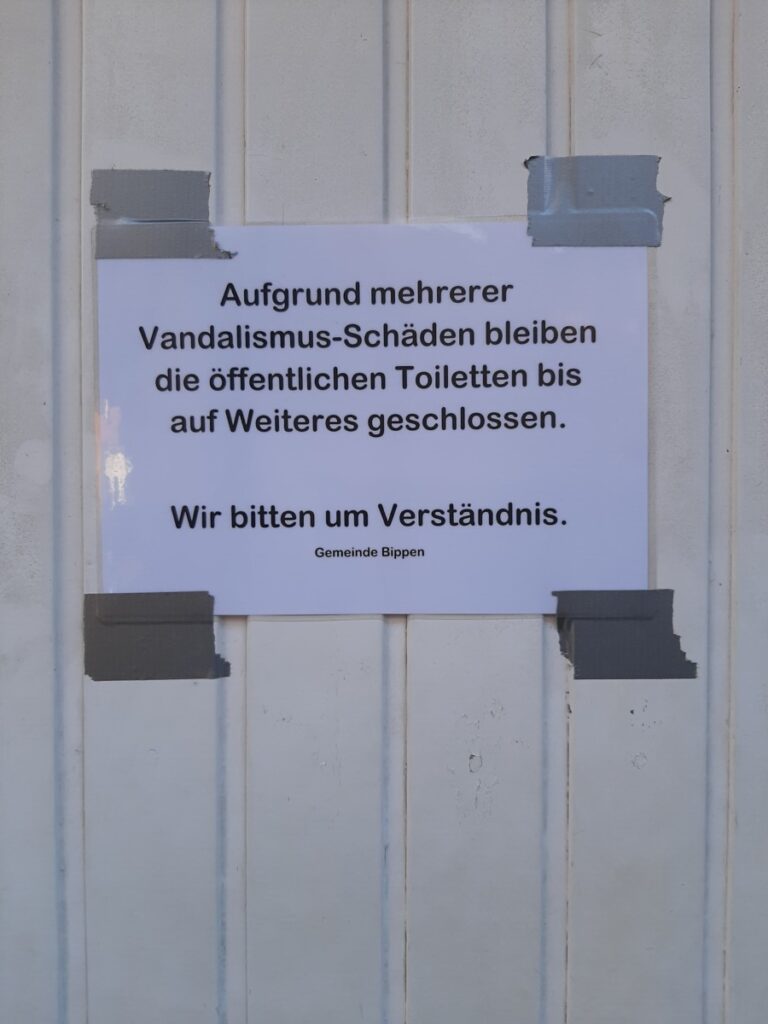 Öffentliche Toiletten geschlossen